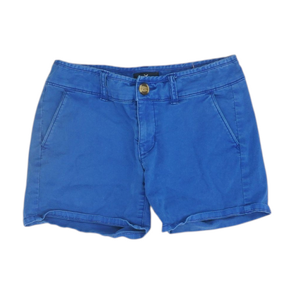 Blue Solid Chino Shorts