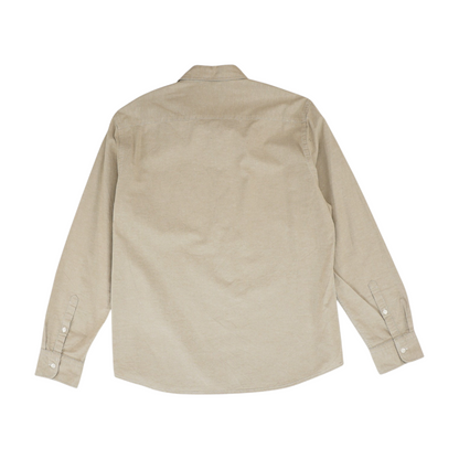 Gray Solid Long Sleeve Button Down