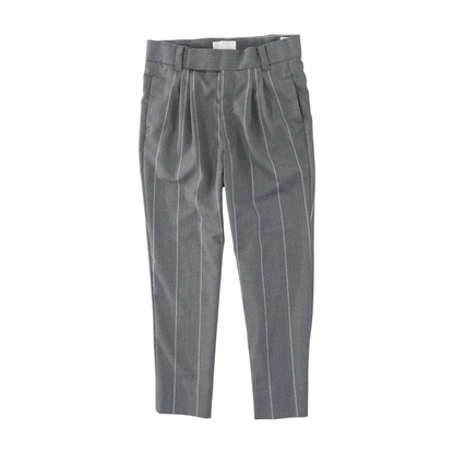 x Ermenegildo Zegna Grey Wool Striped Dress Pants