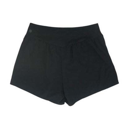 Black Solid Active Shorts