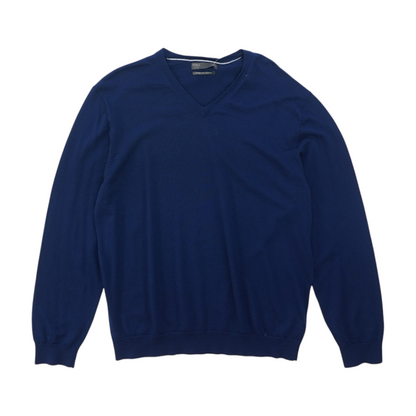 Navy Solid Pullover Sweater