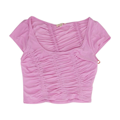 Purple Cropped Blouse