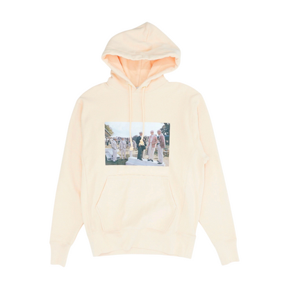 Peach Solid Hoodie Pullover