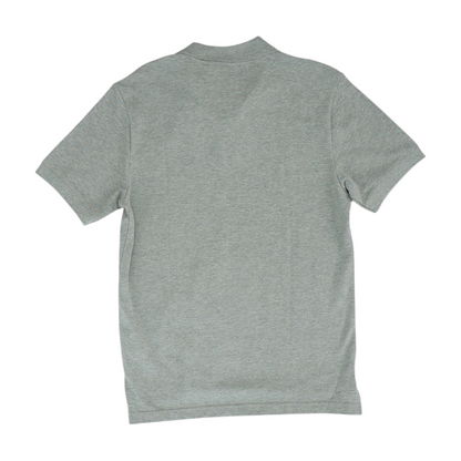 Gray Solid Short Sleeve Polo