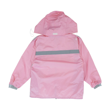 Pink Color Block Rain Jacket