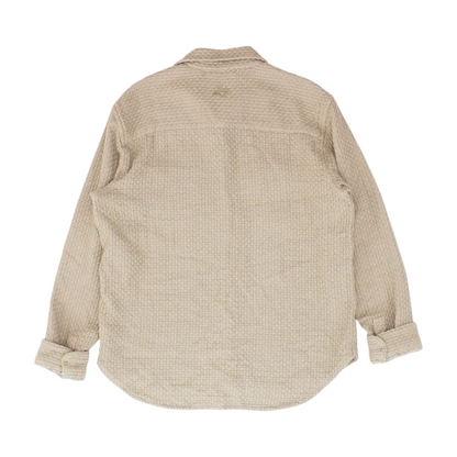 Brown Solid Long Sleeve Button Down