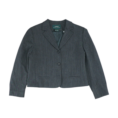 Gray Herringbone Blazer