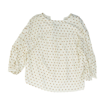 Beige Graphic Blouse