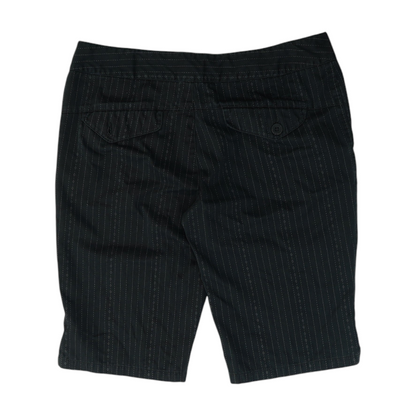 Black Striped Chino Shorts