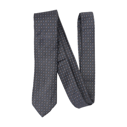 Gray Print Neck Tie