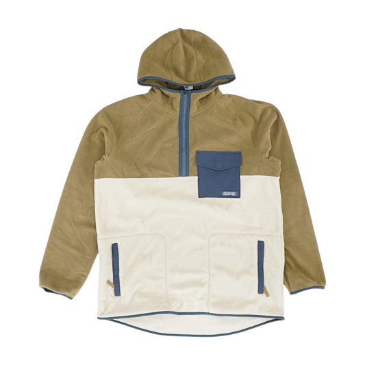 Brown Tall Color Block 1/4 Zip Pullover
