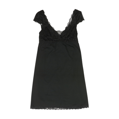 Black Solid Nightgown