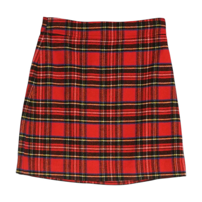 Red Plaid Mini Skirt