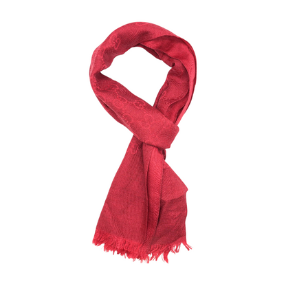 Red GG Monogram Scarf