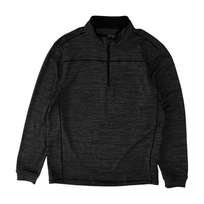 Gray Solid 1/4 Zip Pullover
