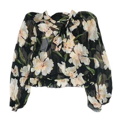 Black Floral Blouse