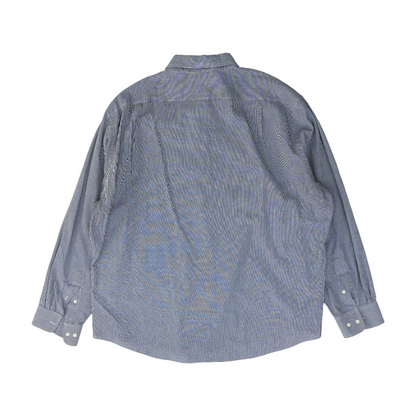 Navy Check Long Sleeve Button Down