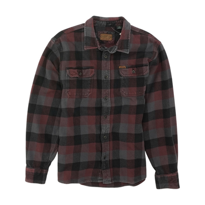 Maroon Plaid Flannel Button Down