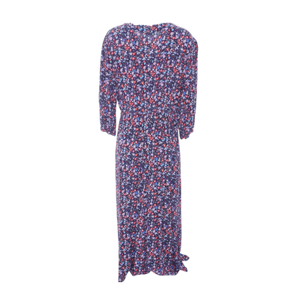 Navy Floral Midi Dress