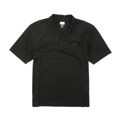 Black Solid Short Sleeve Polo