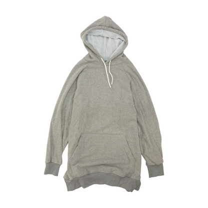 Gray Solid Hoodie Pullover