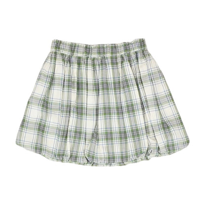 Multi Plaid Midi Skirt