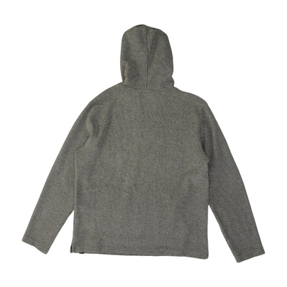 Gray Striped Hoodie Pullover