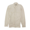Cream Solid Flannel Button Down