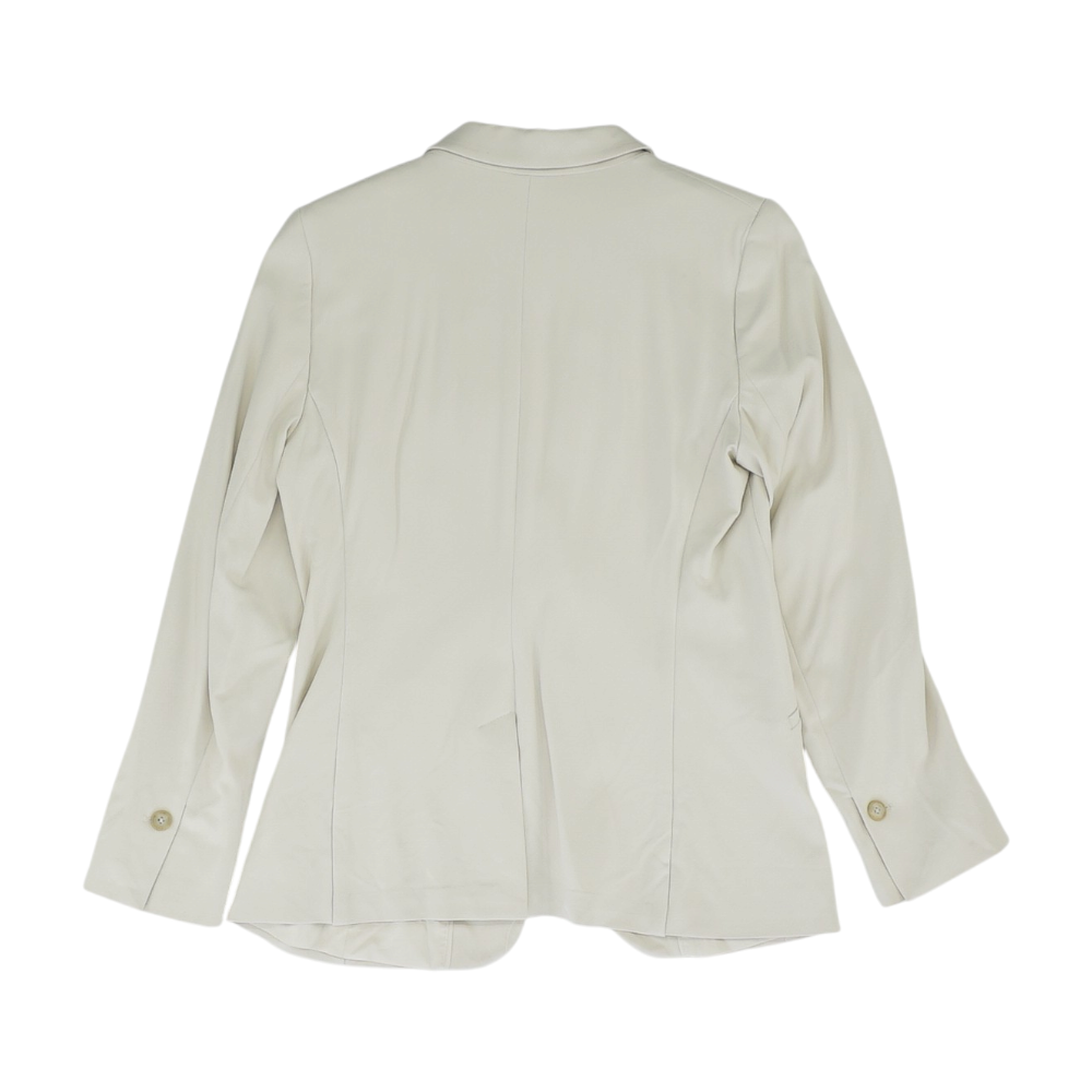 Beige Solid Blazer