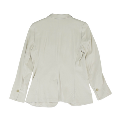 Beige Solid Blazer
