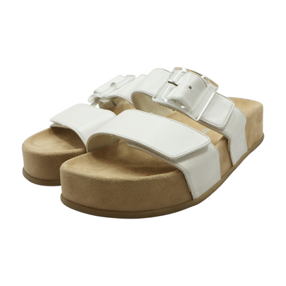 White Flat Sandals