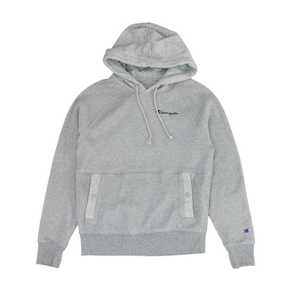 Gray Solid Hoodie Pullover