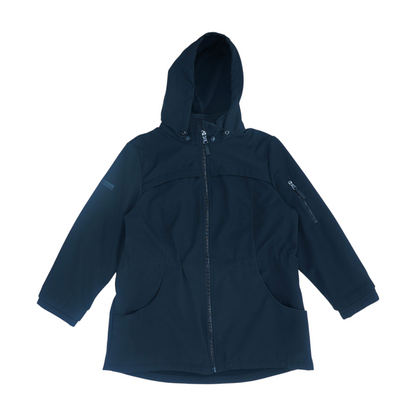Black Solid Rain Jacket