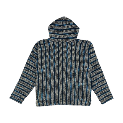 Navy Striped Hoodie Pullover