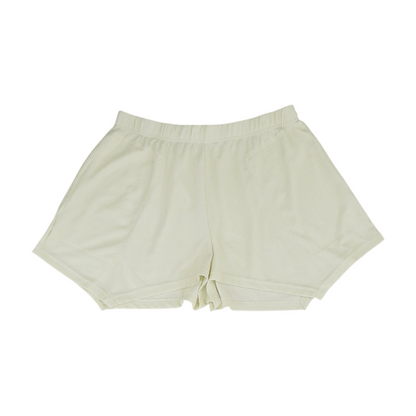 Beige Solid Active Shorts