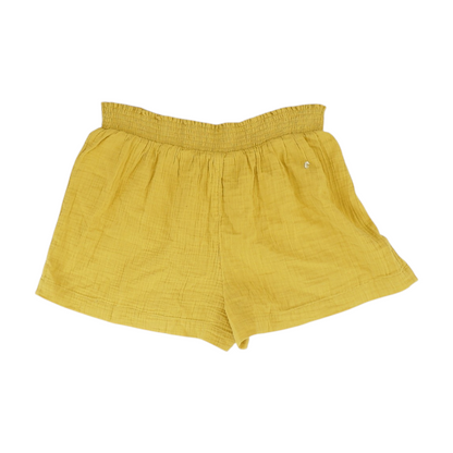 Mustard Solid Knit Shorts