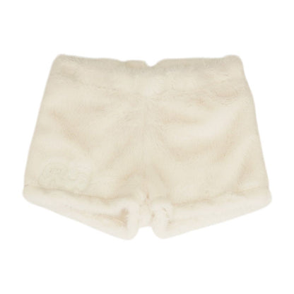 White Solid Shorts
