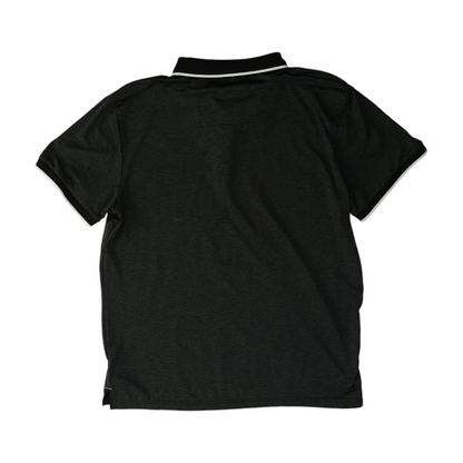 Black Solid Short Sleeve Polo
