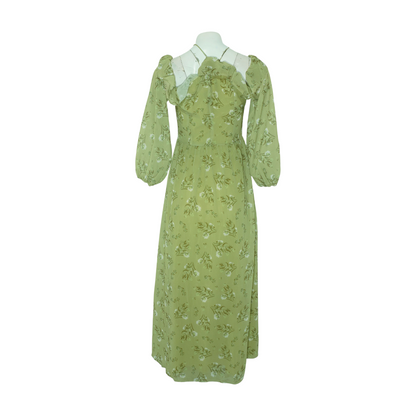Green Floral Midi Dress