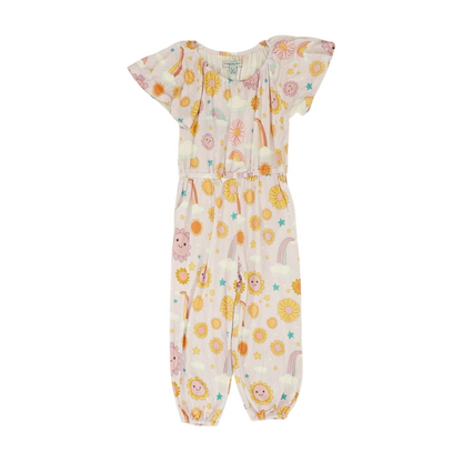 Lavender Floral Short Sleeve One-Piece