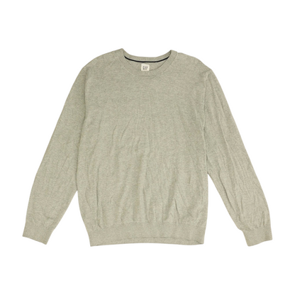 Gray Solid Pullover Sweater