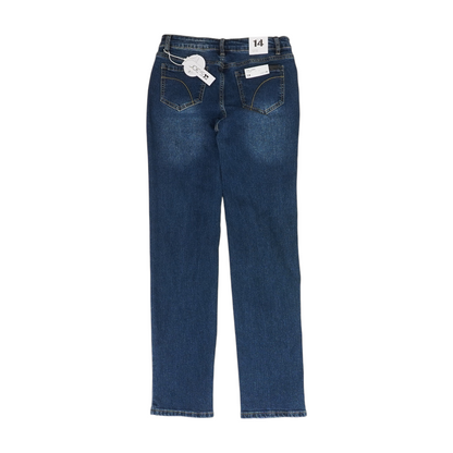 Navy Solid Straight Jeans