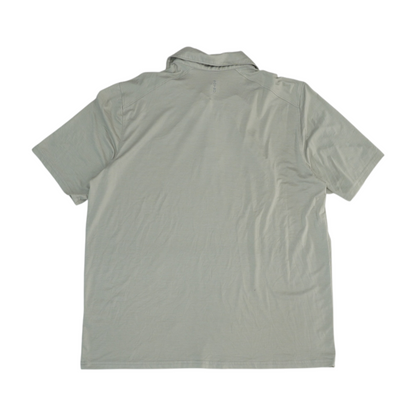 Gray Solid Short Sleeve Polo