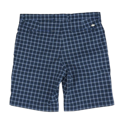 Navy Check Active Shorts