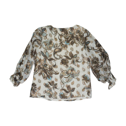 Brown Floral Blouse