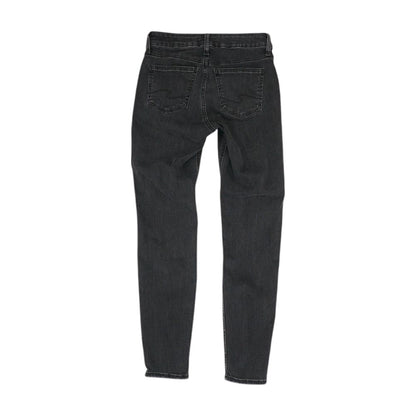 Black Solid Skinny Leg Jeans