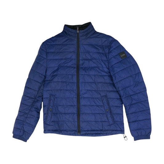 Navy Solid Puffer Jacket