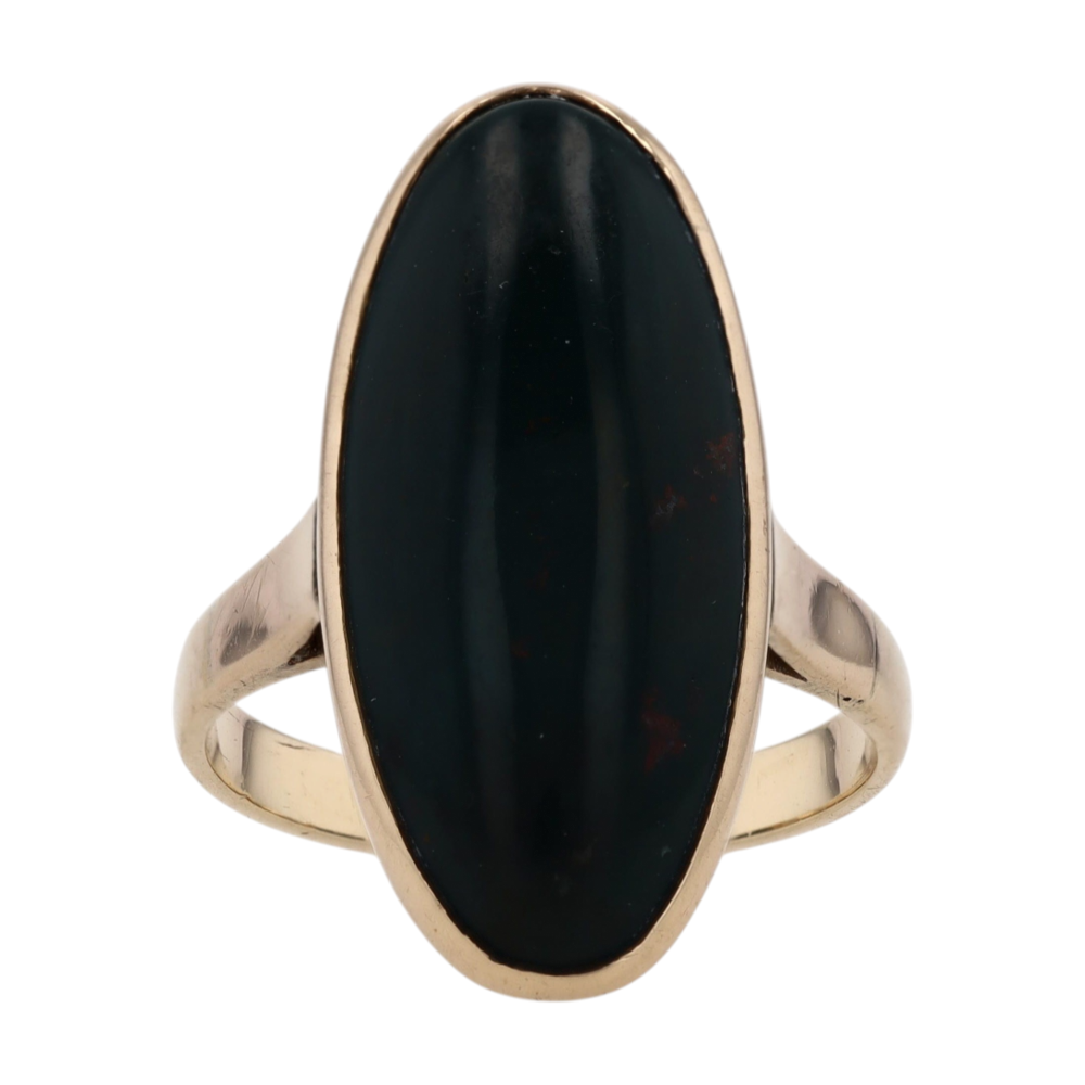 10K Yellow Gold Bloodstone Fashion Ring