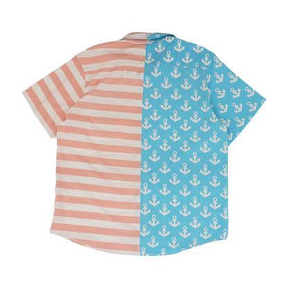 Multi Print Short Sleeve Button Down