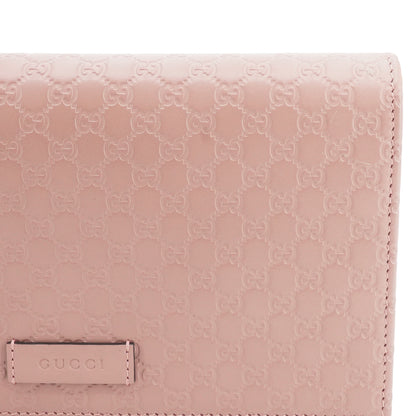 Pink Microguccissima Wallet on Strap